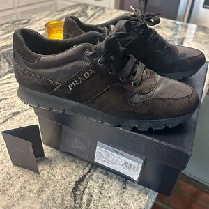 Prada Women’s Black Sneakers, Size 40